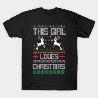 This Girl Loves Christmas Sweater T-Shirt